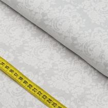 Tecido Estampado para Patchwork - Blanc : Rosas Branca Com Fundo Branco (0,50X1,40)