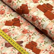 Tecido Estampado para Patchwork - Bon Voyage By Joana Borga : Malas (0,50x1,40) Tecido Estampado para Patchwork - Bon Voyage By Joana Borga : Malas (0,50x1,40)