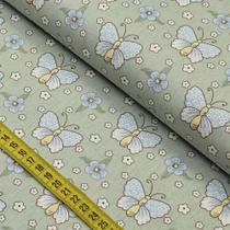 Tecido Estampado para Patchwork - Borboletando : Borboletas Azul e Verde (0,50x1,40) Tecido Estampado para Patchwork - Borboletando : Borboletas Azul e Verde (0,50x1,40)