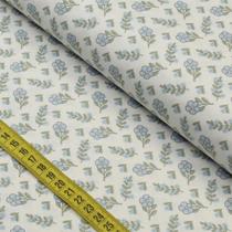 Tecido Estampado para Patchwork - Borboletando : Flores Borboletando Azul (0,50x1,40)