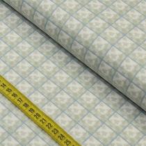 Tecido Estampado para Patchwork - Borboletando : Xadrez Borboletando Azul (0,50x1,40)