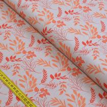 Tecido Estampado Para Patchwork - Branch: Composê Ramos Fundo Cinza (0,50x1,40)