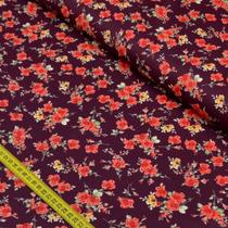 Tecido Estampado para Patchwork - Buquê de Rosas Bordô Cor 2252 (0,50x1,40) Tecido Estampado para Patchwork - Buquê de Rosas Bordô Cor 2252 (0,50x1,40)