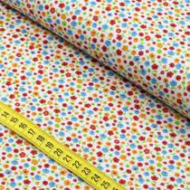 Tecido Estampado para Patchwork - Butterfly : Floral Pequeno Azul (0,50X1,40)