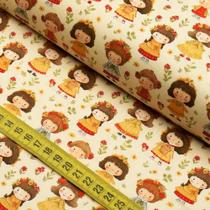 Tecido Estampado para Patchwork - Camponesas 2 (0,50x1,40) Tecido Estampado para Patchwork - Camponesas 2 (0,50x1,40)