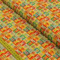Tecido Estampado Para Patchwork - Cats Cor 2363 (0,50X1,40)