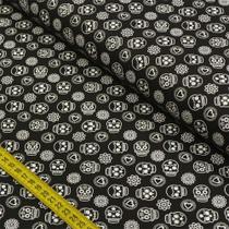 Tecido Estampado Para Patchwork - Caveira Mexicana Cor 2362 (0,50X1,40)