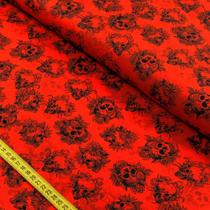 Tecido Estampado para Patchwork - Caveira Red (0,50x1,40)