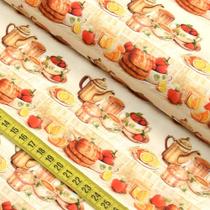 Tecido Estampado Para Patchwork - Clube Mais Criativo : Barrado Bule (0,50x1,40) Tecido Estampado Para Patchwork - Clube Mais Criativo : Barrado Bule (0,50x1,40)
