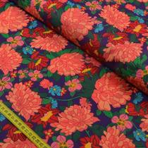 Tecido Estampado para Patchwork - Coleção Renata Blanco Floral Grande (0,50x1,40)