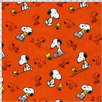 Tecido Estampado para Patchwork - Coleção Snoopy Com WoodStock Cor 01 (0,50x1,40)
