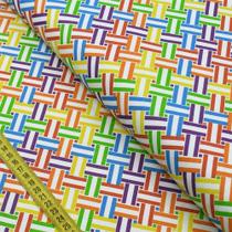 Tecido Estampado para Patchwork - Colorê : Treliça (0,50X1,40) Tecido Estampado para Patchwork - Colorê : Treliça (0,50X1,40)