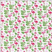 Tecido Estampado Para Patchwork - Composê Flamingos Cor 1553 (0,50X1,40) Tecido Estampado Para Patchwork - Composê Flamingos Cor 1553 (0,50X1,40)
