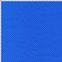 Tecido Estampado Para Patchwork - Composê Poá Azul Bic Cor 1594 (0,50X1,40)