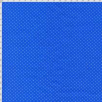 Tecido Estampado Para Patchwork - Composê Poá Azul Bic Cor 1594 (0,50X1,40)
