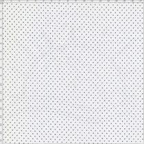 Tecido Estampado Para Patchwork - Composê Poá Branco com Preto Cor 1587 (0,50X1,40)