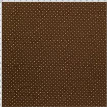 Tecido Estampado Para Patchwork - Composê Poá Marrom Chocolate Cor 1603 (0,50X1,40) Tecido Estampado Para Patchwork - Composê Poá Marrom Chocolate Cor 1603 (0,50X1,40)