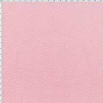 Tecido Estampado Para Patchwork - Composê Poá Rosa Bebê Cor 1600 (0,50X1,40)