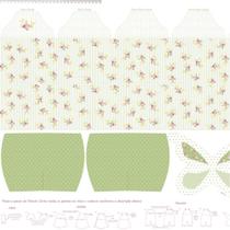 Tecido Estampado para Patchwork - Coração de Pano: Painel Macacão Verde (0,64x1,48)