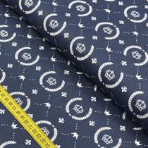 Tecido Estampado para Patchwork - Coroa Real: Efeito Jeans cor 2428 (0,50x1,40) Tecido Estampado para Patchwork - Coroa Real: Efeito Jeans cor 2428 (0,50x1,40)