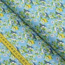 Tecido Estampado para Patchwork - Deep Blue Floral (0,50x1,40)