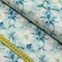 Tecido Estampado Para Patchwork - Devaneio Floral Azul 6 (0,50x1,50)