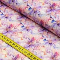Tecido Estampado Para Patchwork - Devaneio Lilás 2 (0,50x1,50)