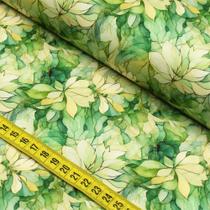 Tecido Estampado Para Patchwork - Devaneio Verde 5 (0,50x1,50)