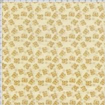 Tecido Estampado para Patchwork - Digital Borboletas Bege (0,50x1,40)