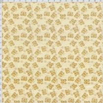 Tecido Estampado para Patchwork - Digital Borboletas Bege (0,50x1,40)