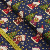 Tecido Estampado para Patchwork - Digital Natal: Papai Noel (0,50x1,40)