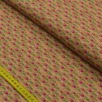 Tecido Estampado para Patchwork - Elegance: Mini Floral Caramelo (0,50x1,50)