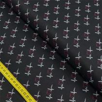 Tecido Estampado para Patchwork - Essentials Cardiac Lines Fundo Preto (0,50x1,50) Tecido Estampado para Patchwork - Essentials Cardiac Lines Fundo Preto (0,50x1,50)