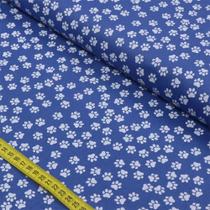 Tecido Estampado para Patchwork - Essentials Patinhas Fundo Azul (0,50x1,50)