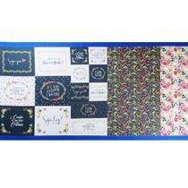 Tecido Estampado para Patchwork - Faces by Ateliê da Bê (0,60x1,50)