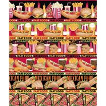 Tecido Estampado Para Patchwork - Fast Food Cor 2372 (0,50X1,40) Tecido Estampado Para Patchwork - Fast Food Cor 2372 (0,50X1,40)