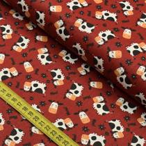Tecido Estampado Para Patchwork - Fazendinha : Vaquinha Colorida Cor 2636 (0,50X1,40)