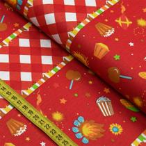 Tecido Estampado para Patchwork - Festa Junina : Listrado Junino Fundo Vermelho (0,50x1,40) Tecido Estampado para Patchwork - Festa Junina : Listrado Junino Fundo Vermelho (0,50x1,40)