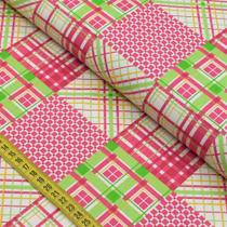 Tecido Estampado para Patchwork - Festa Junina : Patch Xadrez Pink (0,50x1,40) Tecido Estampado para Patchwork - Festa Junina : Patch Xadrez Pink (0,50x1,40)
