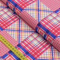 Tecido Estampado para Patchwork - Festa Junina : Patch Xadrez Roxo (0,50x1,40) Tecido Estampado para Patchwork - Festa Junina : Patch Xadrez Roxo (0,50x1,40)
