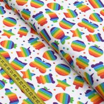 Tecido Estampado para Patchwork - Fidget Toy Pop It 3 (0,50x1,40)