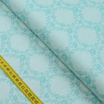 Tecido Estampado para Patchwork - Floral Espanha : Arcos De Flores Acqua (0,50x1,40)