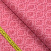 Tecido Estampado para Patchwork - Floral Espanha : Grand Damask Rosé (0,50x1,40)