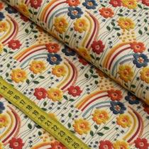 Tecido Estampado Para Patchwork - Flores Campestres Bordadas : Arcos de Flores (0,50x1,50) Tecido Estampado Para Patchwork - Flores Campestres Bordadas : Arcos de Flores (0,50x1,50)