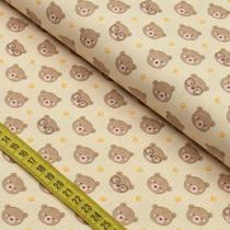 Tecido Estampado para Patchwork - Floresta : Rostinhos De Ursos (0,50x1,40)