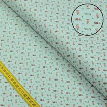 Tecido Estampado para Patchwork - Floridos Preferidos : Micro Floral Azul (0,50x1,40)