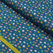 Tecido Estampado para Patchwork - Fofurices: Mini Birds Azul (0,50x1,40) Tecido Estampado para Patchwork - Fofurices: Mini Birds Azul (0,50x1,40)