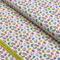 Tecido Estampado para Patchwork - Fofurices: Mini Birds Creme (0,50x1,40) Tecido Estampado para Patchwork - Fofurices: Mini Birds Creme (0,50x1,40)