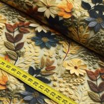 Tecido Estampado Para Patchwork - Folhas de Outono 6 (0,50x1,50)