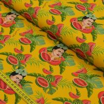 Tecido Estampado para Patchwork - Frida Kahlo: Frida And Watermelons (0,50x1,40)